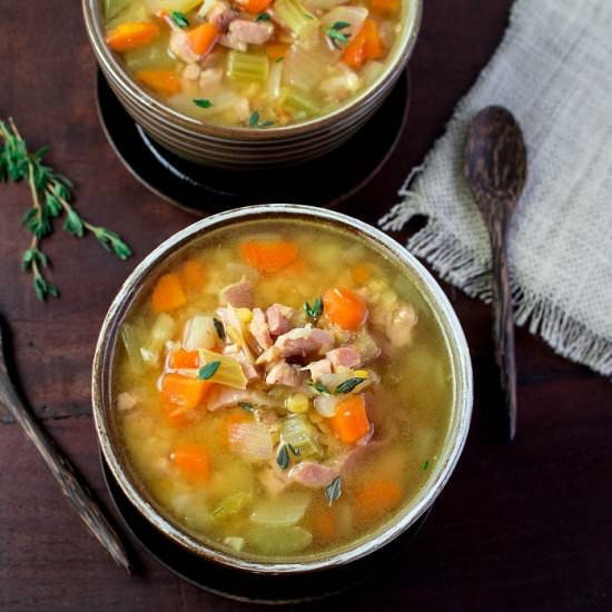 Curried Ham Lentil Soup