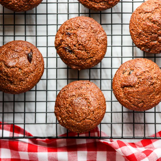 Bacon Molasses & Date Bran Muffins