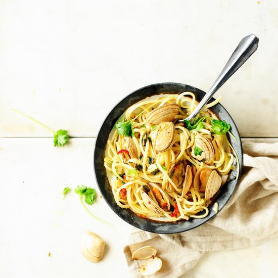 Pasta alle Vongole with Sage Butter