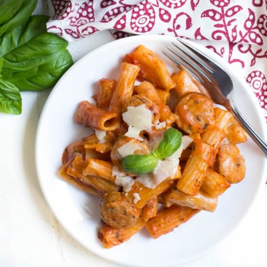 Chicken Rigatoni Pasta Skillet