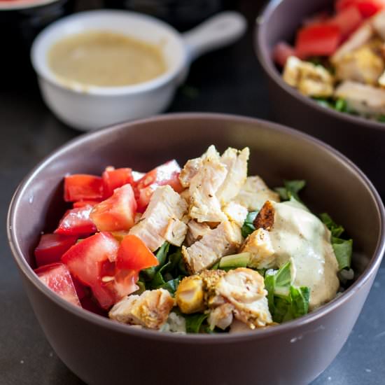 Chopped Chicken Rice Bowls