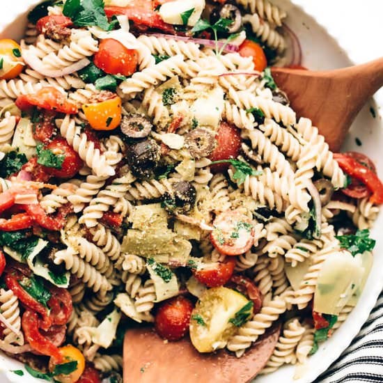 Easy Vegan Italian Pasta Salad