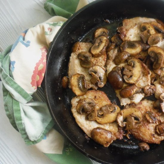 Pork Chops & Baby Bella Mushrooms