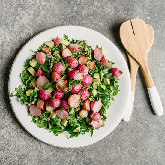 Farro Salad with Roasted Radishes