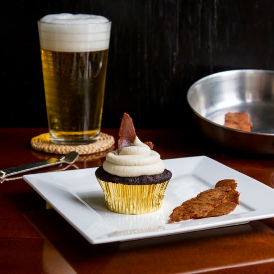 Maple Bacon Beer Cupcakes