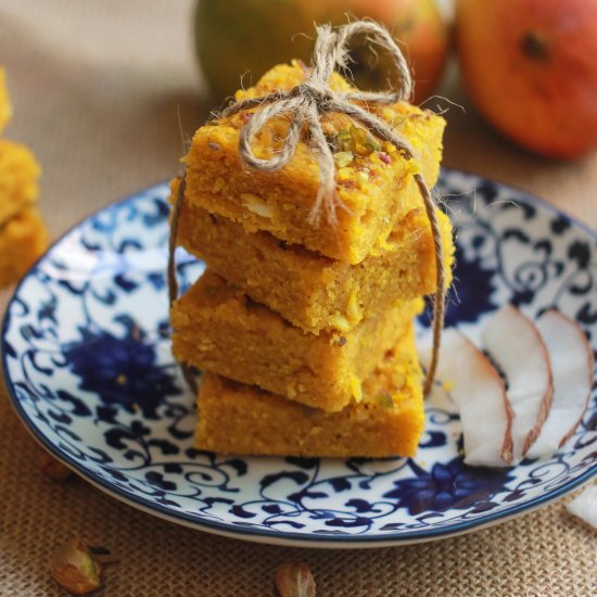 Mango Coconut Healthy Bars