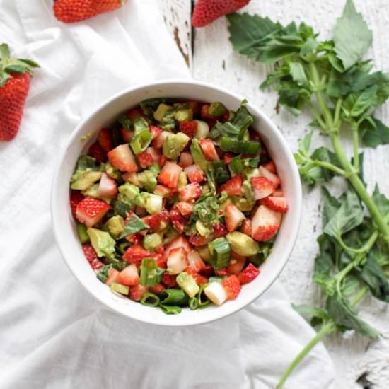 Strawberry Avocado Basil Salsa