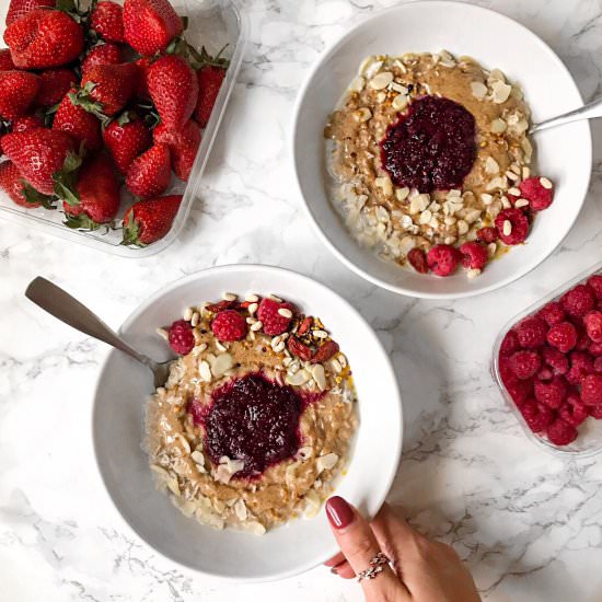 Cherry Bakewell Porridge