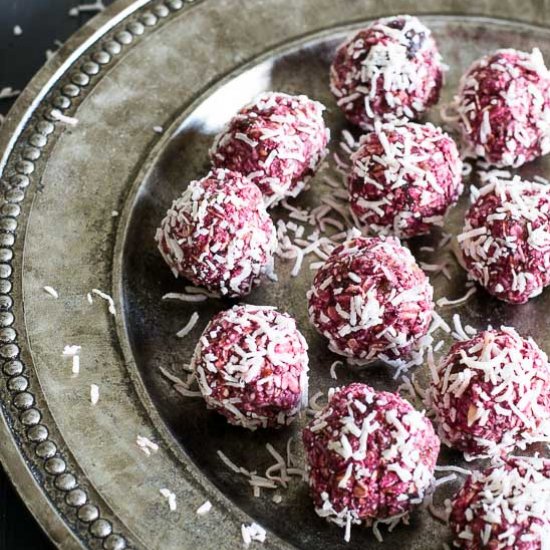 Raspberry Coconut Bites