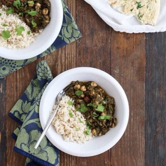 Palak Paneer Style Spinach