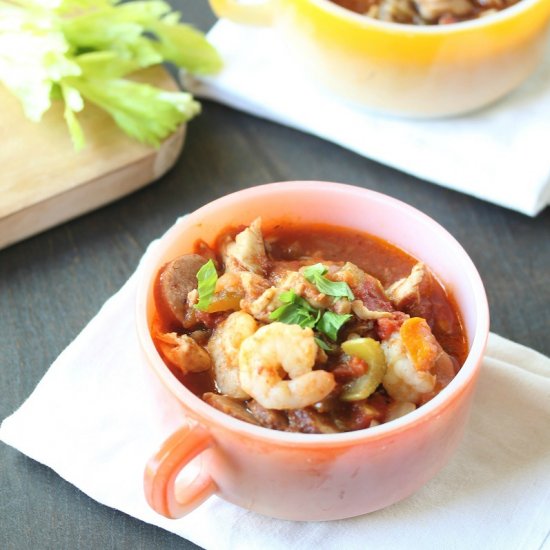 Slow Cooker Spicy Cajun Gumbo