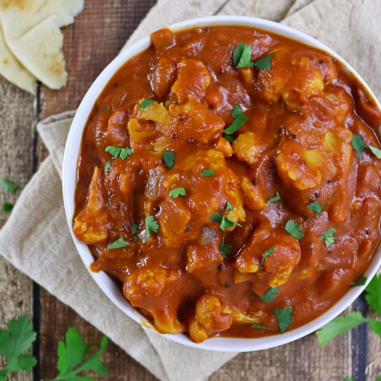 Quick And Easy Cauliflower Curry