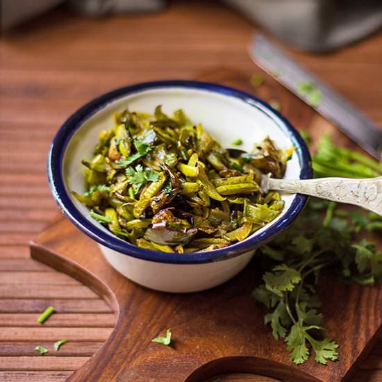 Stir Fried Bottle Gourd Peels