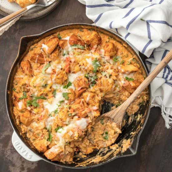 Skillet Chicken Con Queso