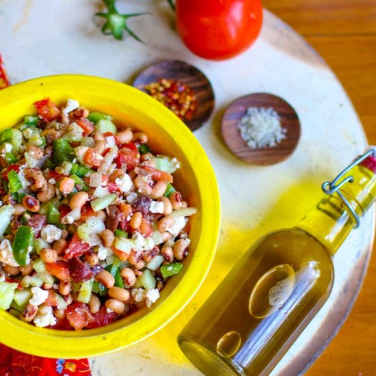 Black Eyed Pea Greek Salad