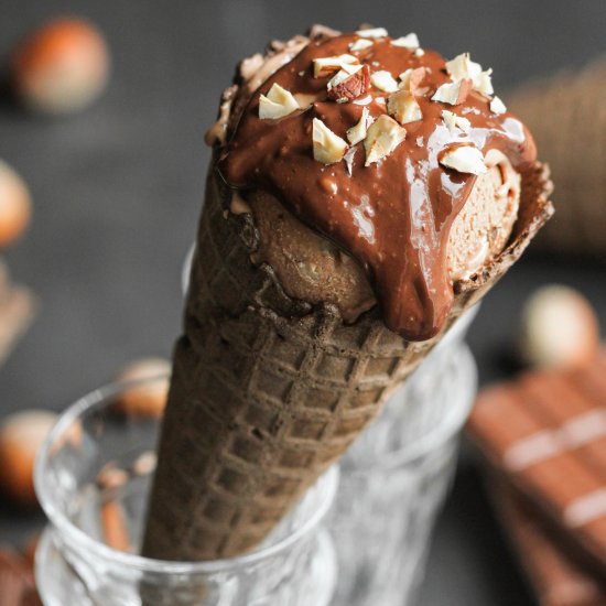 Healthy Ferrero Rocher Ice Cream