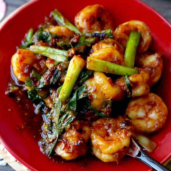 Garlic Shrimp With Chili Crisp