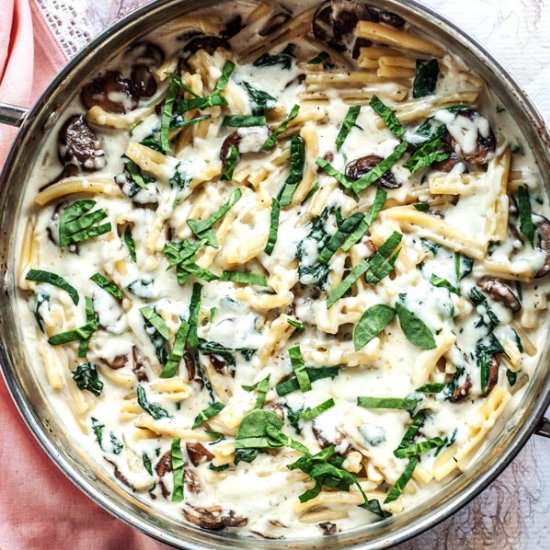 Mascarpone Mushroom Spinach Pasta