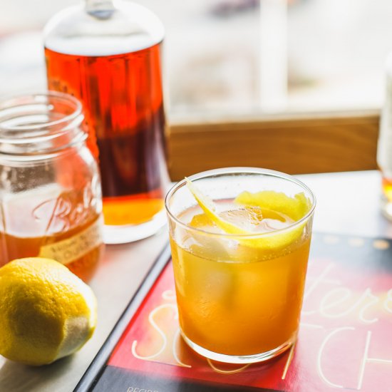 Brown Butter Bourbon and Pear Cocktail