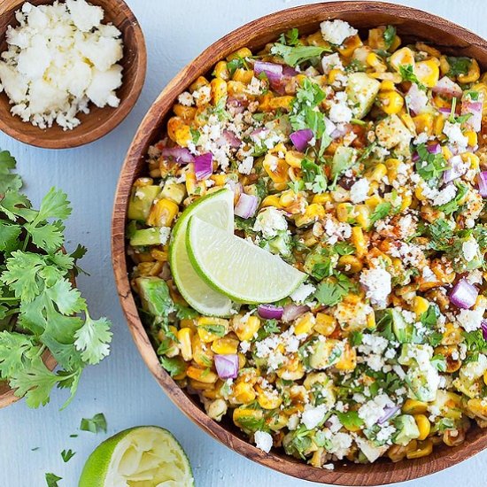 Mexican Street Corn Salad with Avocado