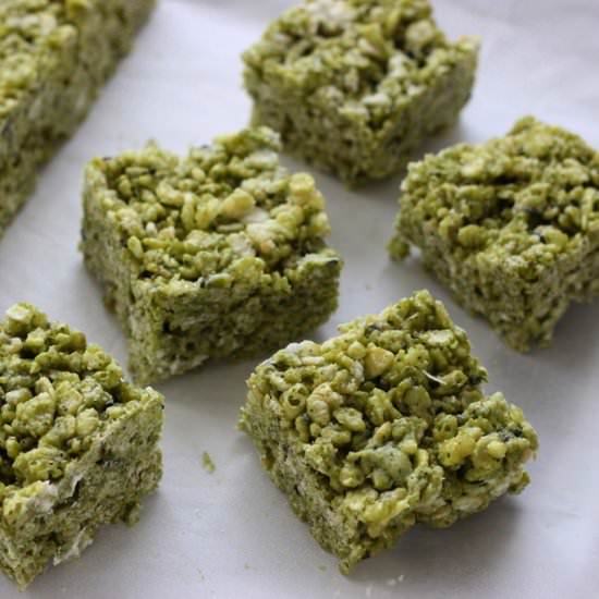 Matcha White Chocolate Rice Crispie