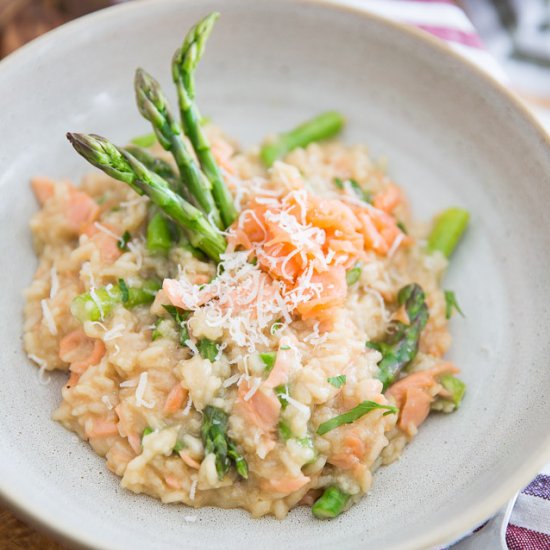 Smoked Salmon Asparagus Risotto