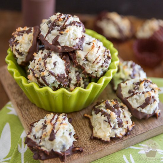 Dark Chocolate Coconut Macaroons