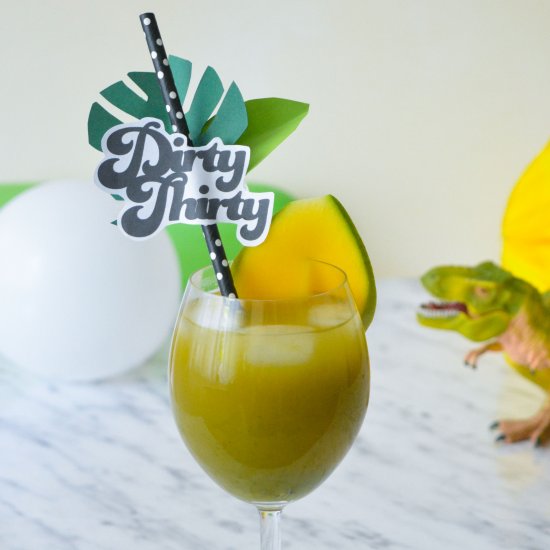 Mango Matcha Mocktail + Drinktopper