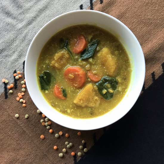 Lentil and Butternut Squash Soup