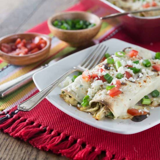 Chicken Enchiladas with White Sauce