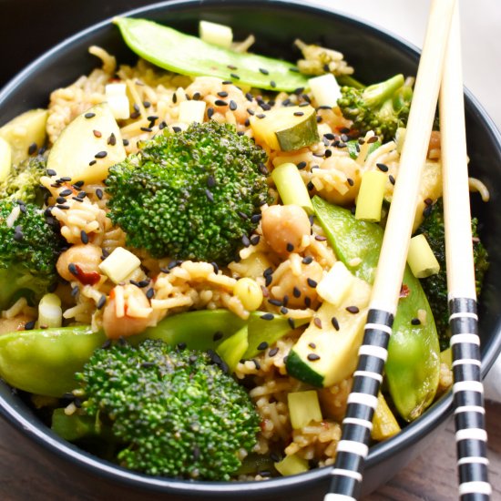 Veggie Ramen w/ Chickpeas