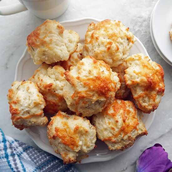 Rosemary Cheddar Drop Biscuits