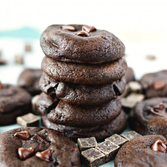 Triple Chocolate Soft Baked Cookies