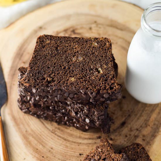 Gluten Free Chocolate Banana Bread