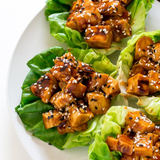 Hoisin Chicken Lettuce Wraps