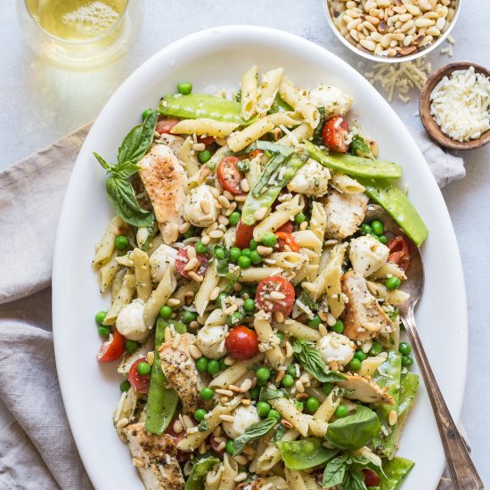 Pesto Pasta Chicken Salad