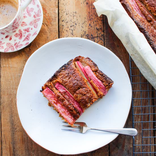 Rhubarb & Almond Cake