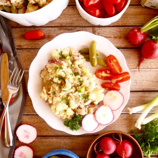 French Potato And Tuna Salad