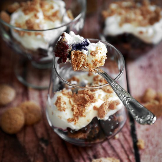 Muffin and Whipped Cream Dessert