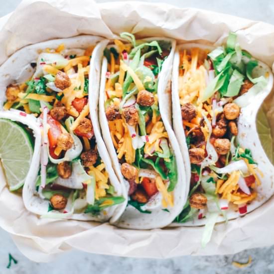 Crispy Chipotle Chickpea Tacos