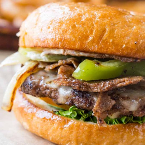 Philly Cheese Steak Burgers