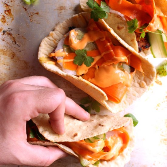 Vegan Banh Mi Tacos