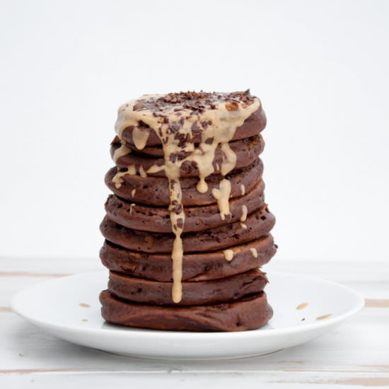 Chocolate Peanut Butter Pancakes