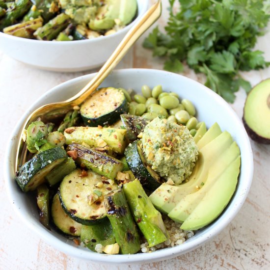 Grilled Veggie Vegan Buddha Bowls