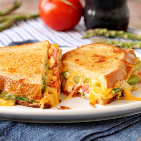 Asparagus and Tomato Grilled Cheese