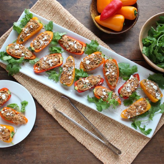 Southwest Tuna Stuffed Mini Peppers