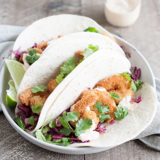 Crispy Coconut Shrimp Tacos