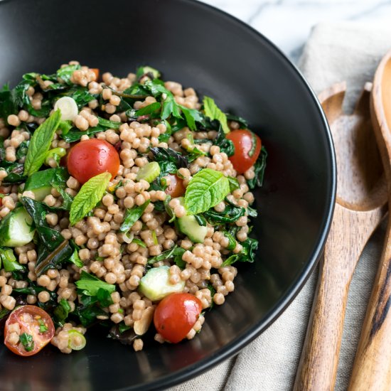 Wilted Swiss Chard & Couscous Salad