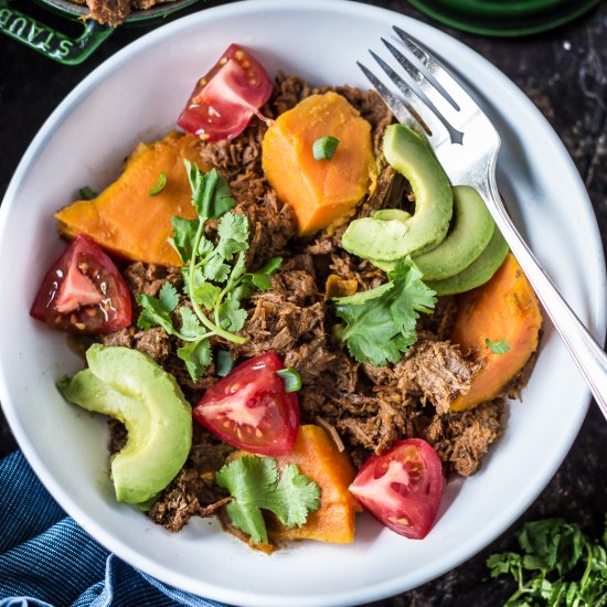 Mexican Braised Beef w Sweet Potato