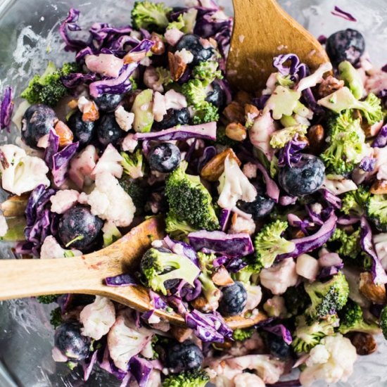 Broccoli Cauli Blueberry Coleslaw